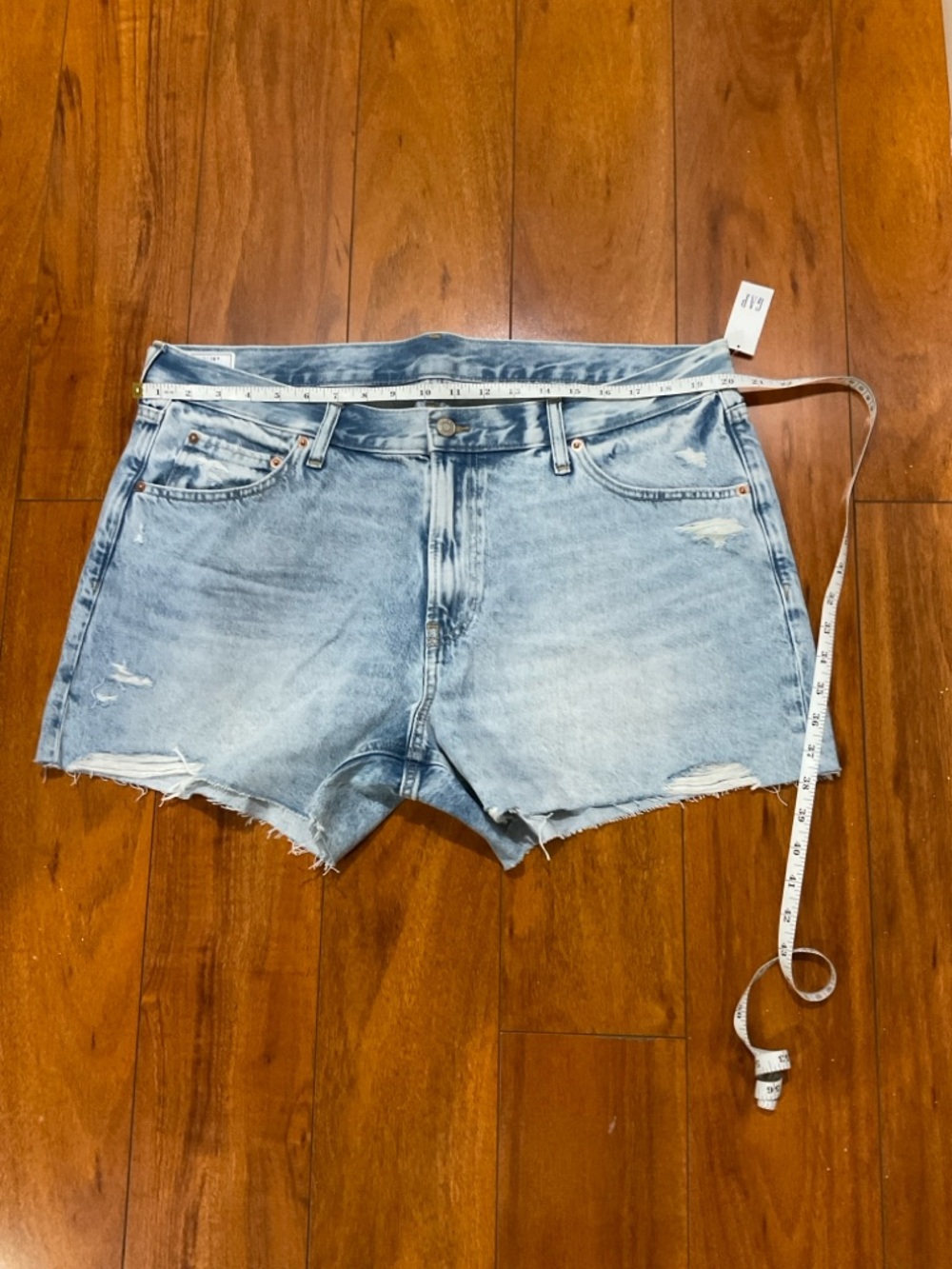 GAP Light Blue Distressed Denim Cutoff Shorts